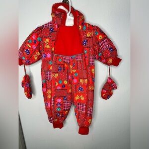 Vintage Winning Moves Snowsuit 100% Cotton Size 18M